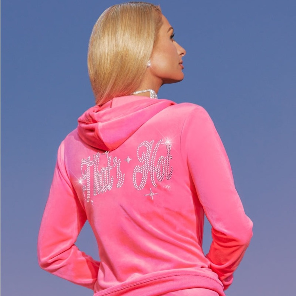 Paris Hilton That’s Hot Velour Zip Up Hoodie